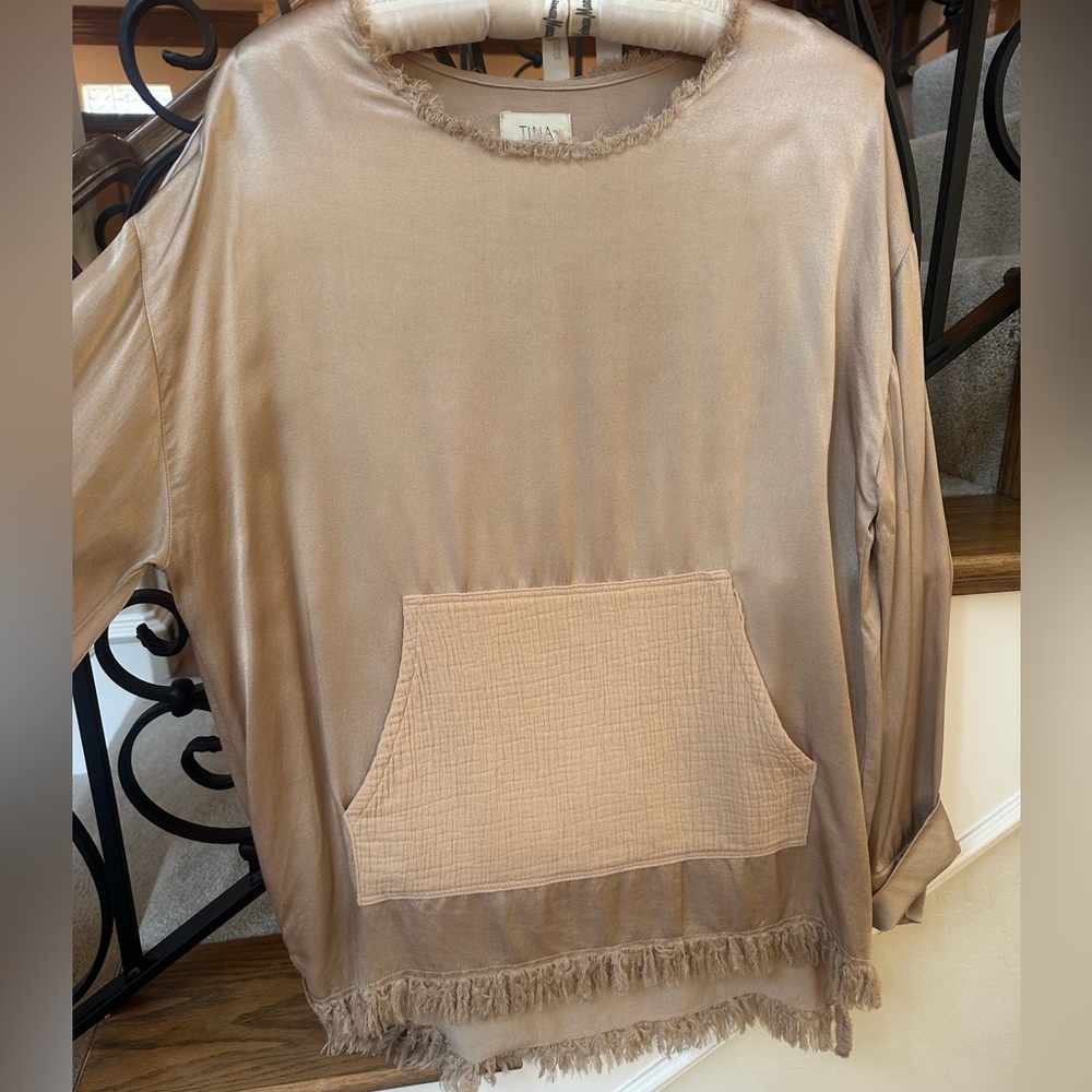 Tina Jo oversized dressy shirt, worn a handful of times, size x small